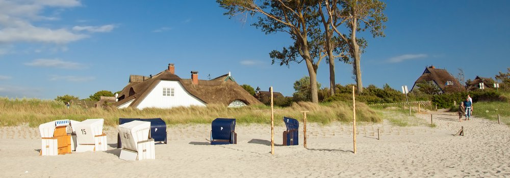 Ostsee-Ferienhaus Blick vom Strand