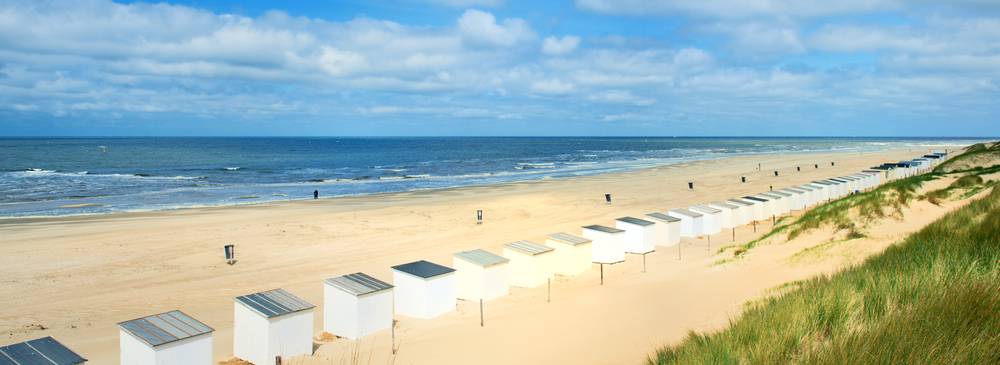 Strand-Hütten auf Texel, Holland